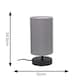 image 3 of ValueLights Francis Matte Black Touch Table Lamps Grey Shades Grey