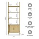 image 5 of VonHaus Landos Bookcase with Sliding Doors and Tambour Finish