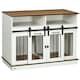 image 1 of PawHut Dog Crate Furniture for Small and Large Dogs with Movable Divider, White