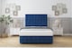 image 1 of Sloomy Berlin Navy Plush Divan Bed With Mattress No Drawers With 26" Strutted Headboard & 12" Matching Footboard 6' Super King | Blue | Navy | Super King | 1