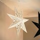 image 2 of ValueLights Plug In Christmas 45cm Xmas White Velvet Paper Star with LED Bulb