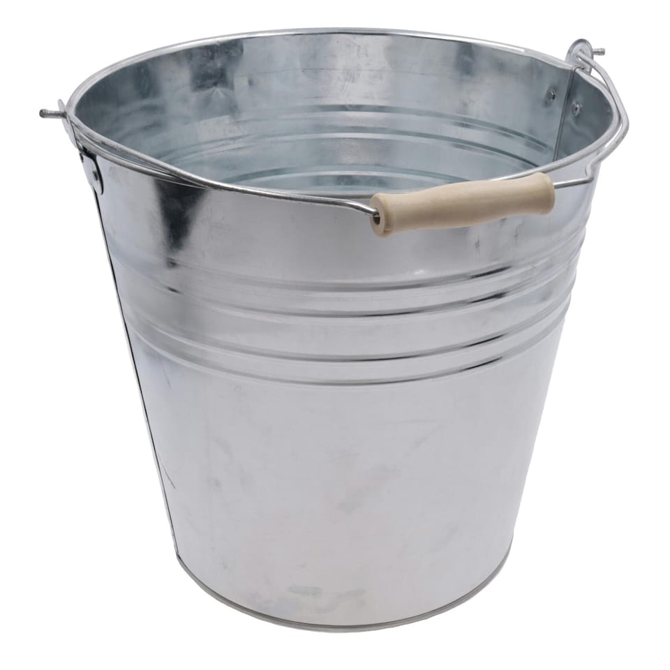 image 1 of 10L Galvanised Steel Metal Bucket Pail Water Coal Fire Greenhouse Garden Plants 2pc
