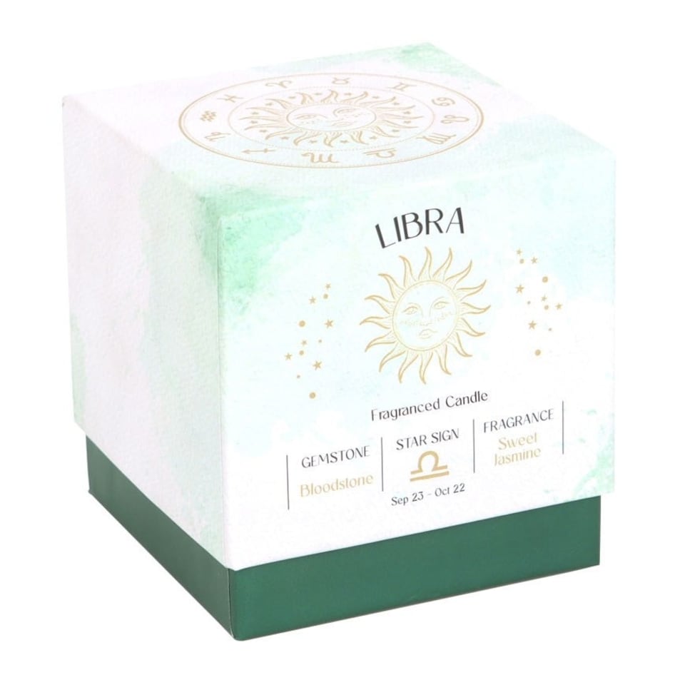 image 1 of Something Different Libra Sweet Jasmine Bloodstone Scented Candle - Green/Brown - One Size
