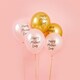 image 2 of Pink & Metallic Gold Happy Mother's Day Latex Balloons 30cm 12 in - Pack of 5 | Pink