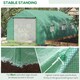 image 4 of Outsunny 4.5 x 3 x 2m Outdoor Tunnel Greenhouse w/ Roll Up Door 6 Windows Green