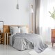 image 4 of Waffle Collection Recycled Cotton Throw in Silver (50" x 60") Grey | Grey