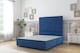 image 1 of Sloomy Manhattan Navy Plush Divan Bed Base No Drawers With 54 Inch Floor Standing Headboard | Blue | Navy | Super King | 1