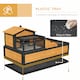image 10 of PawHut Wooden Tortoise House Indoor Outdoor w/ Balcony, Tray, Openable Roof