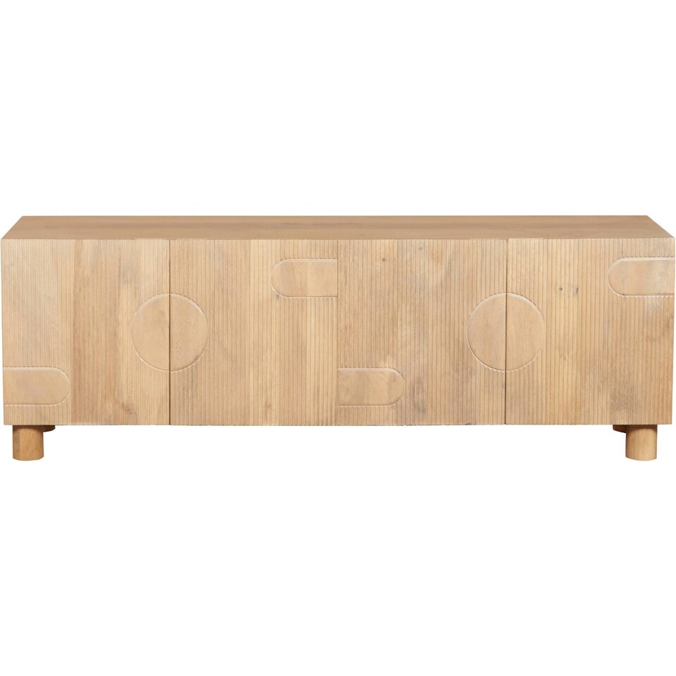 image 1 of Ajmer Solid Wood Large Low Board Tv Cabinet Brown