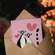 image 3 of Ring Tailed Lemurs in Love Cute Illustration Valentine's Day Card