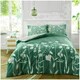 image 2 of Gigi Floral Printed Duvet Cover Set Reversible Polycotton Beddings Green | King
