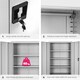 image 4 of Filing Cabinet - 4 adjustable shelves, lockable, 140 x 90 x 40 cm Grey