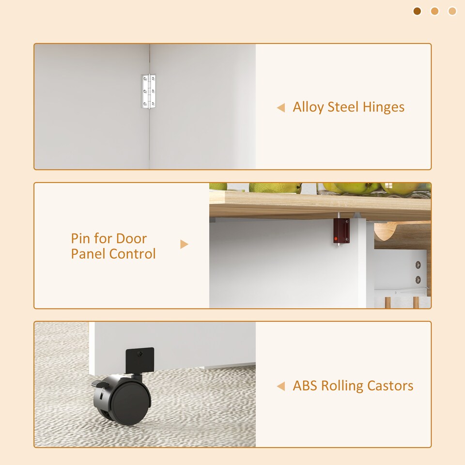 image 1 of HOMCOM Folding Dining Table, Drop Leaf Table for Small Spaces, Foldable Table with Drawer and Storage Shelves for Kitchen, Dining Room, Oak | Brown