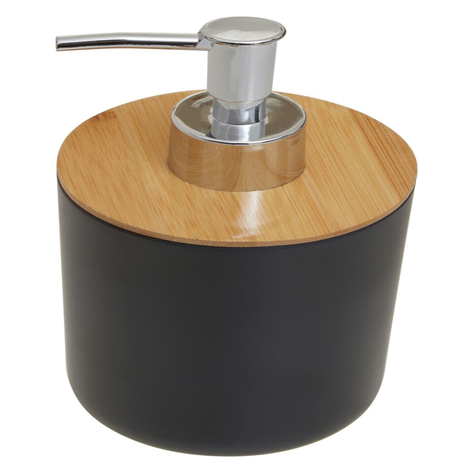 image 1 of Interiors by Premier Black 500ml Lotion Dispenser Pump, Hand Dispenser With Detachable Top, Modern Sustainable Sink Accessory