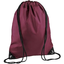 Bagbase Premium Gymsac Water Resistant Bag (11 Litres) - Burgundy - One Size | Multi | One Size