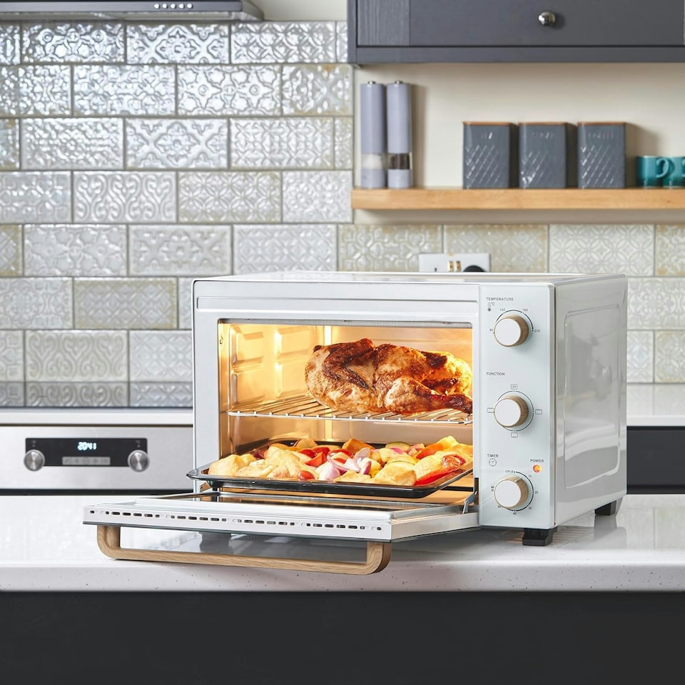 image 1 of Cooks Professional Mini Oven | 34 Litre | 3 Cooking Functions | Powerful 1500W | White Nordic