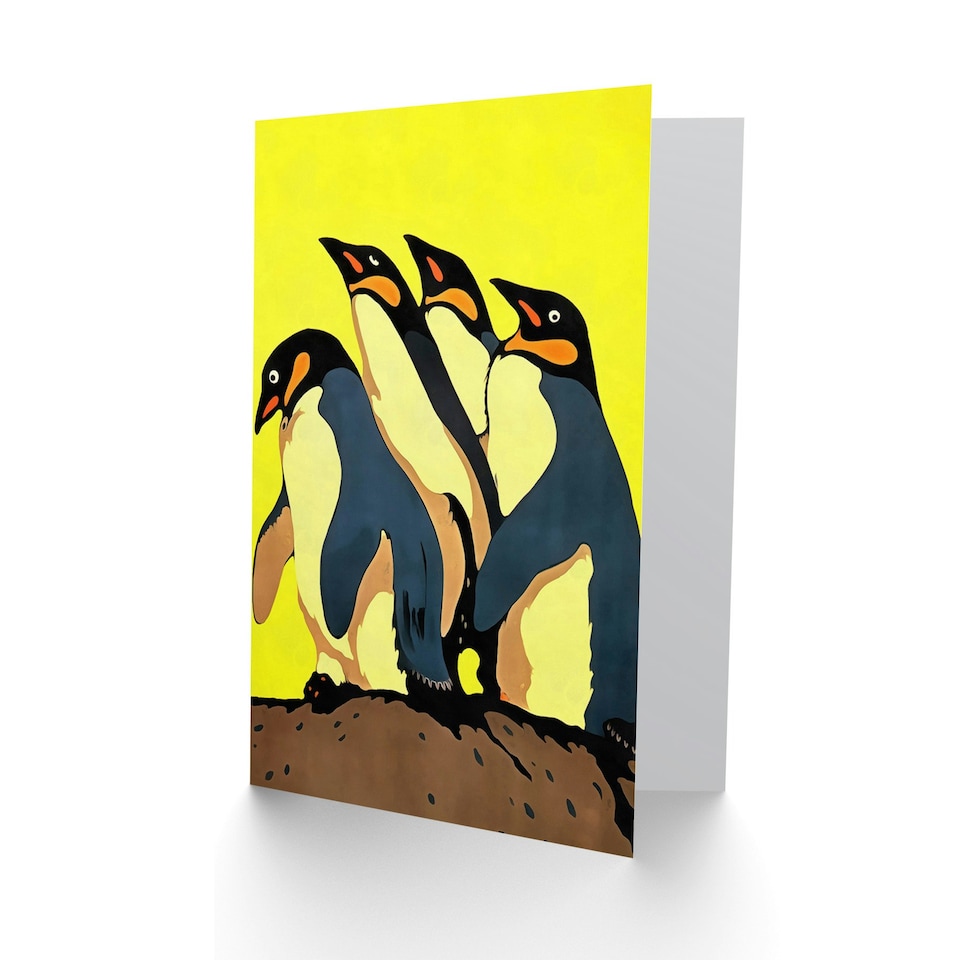 image 1 of King Penguins Art Animal All Occasions Greeting Card