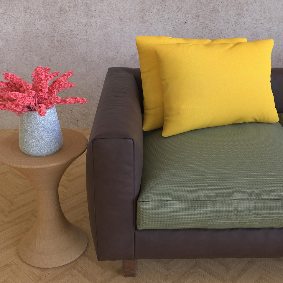 image 1 of Covers&All Sunbrella Lumbar Pillows Set of 2, Rectangle 12 in x 18 in, Canvas Sunflower
