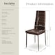 image 6 of Dining Chairs - high backrest, padded, synthetic leather  - Set of 6 Brown | Cappuccino
