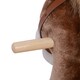 image 8 of HOMCOM Kids Children Plush Rocking Horse Wooden Base Ride On Toy Rocker with Handle Grip Traditional Toy Fun Gift for Age 3 Plus (Brown & White)