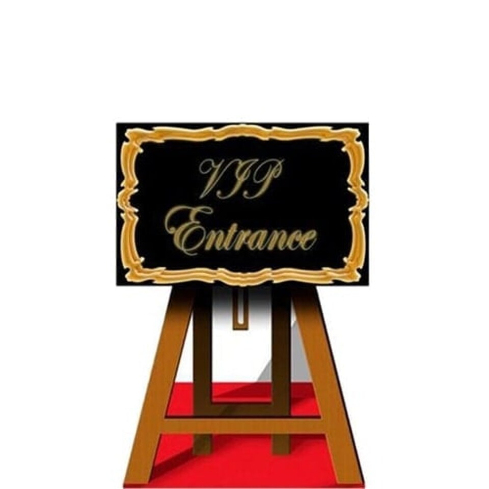VIP Entrance Sign Cardboard Cutout - 116cm