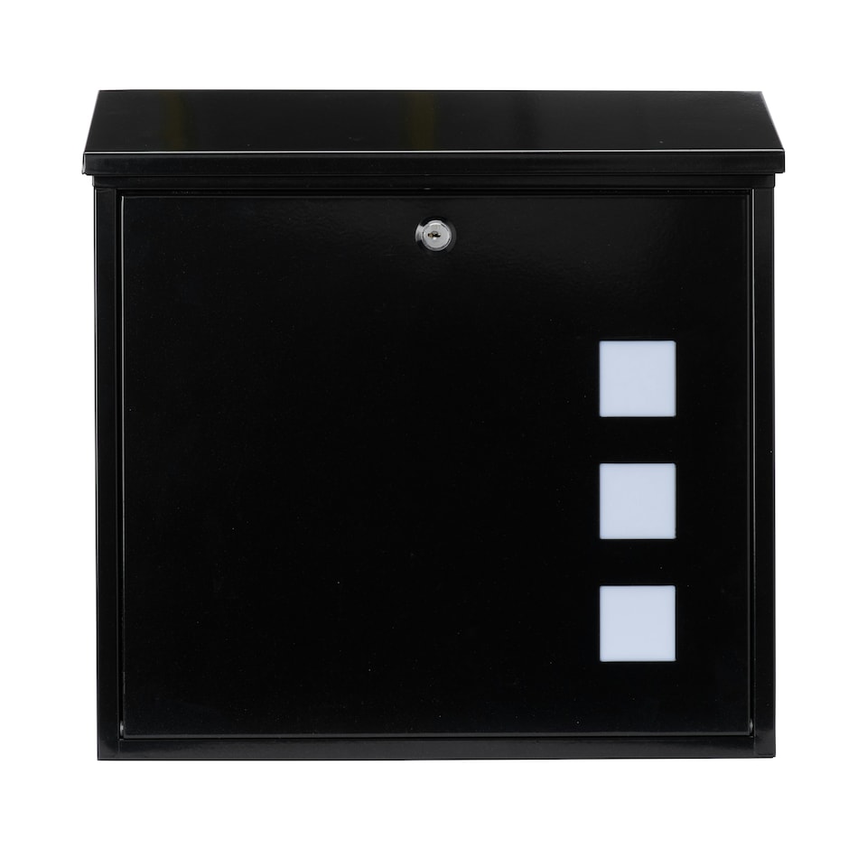 image 1 of Burg-Wachter Aire Wall Mounted Galvanised Steel Lockable Weatherproof Post Box - 37x37x11cm White