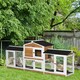 image 7 of PawHut Rabbit Hutch, 2-Tier Guinea Pig Hutch, with Two Runs