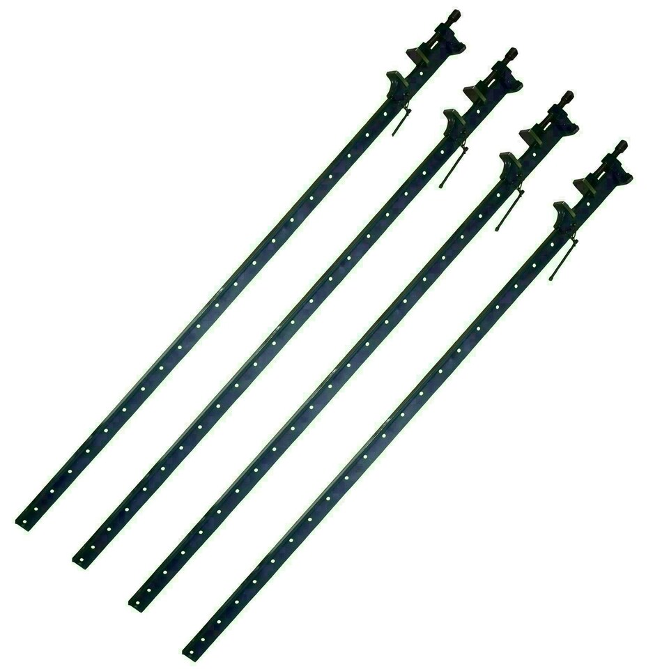image 1 of 72" (1800mm) Cast Iron T-Bar Sash Clamp Grip Work Holder Vice Slide Cramp 4pc