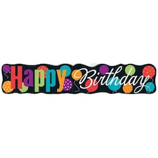 Unique Party Balloons Happy Birthday Banner - Multicoloured - One Size