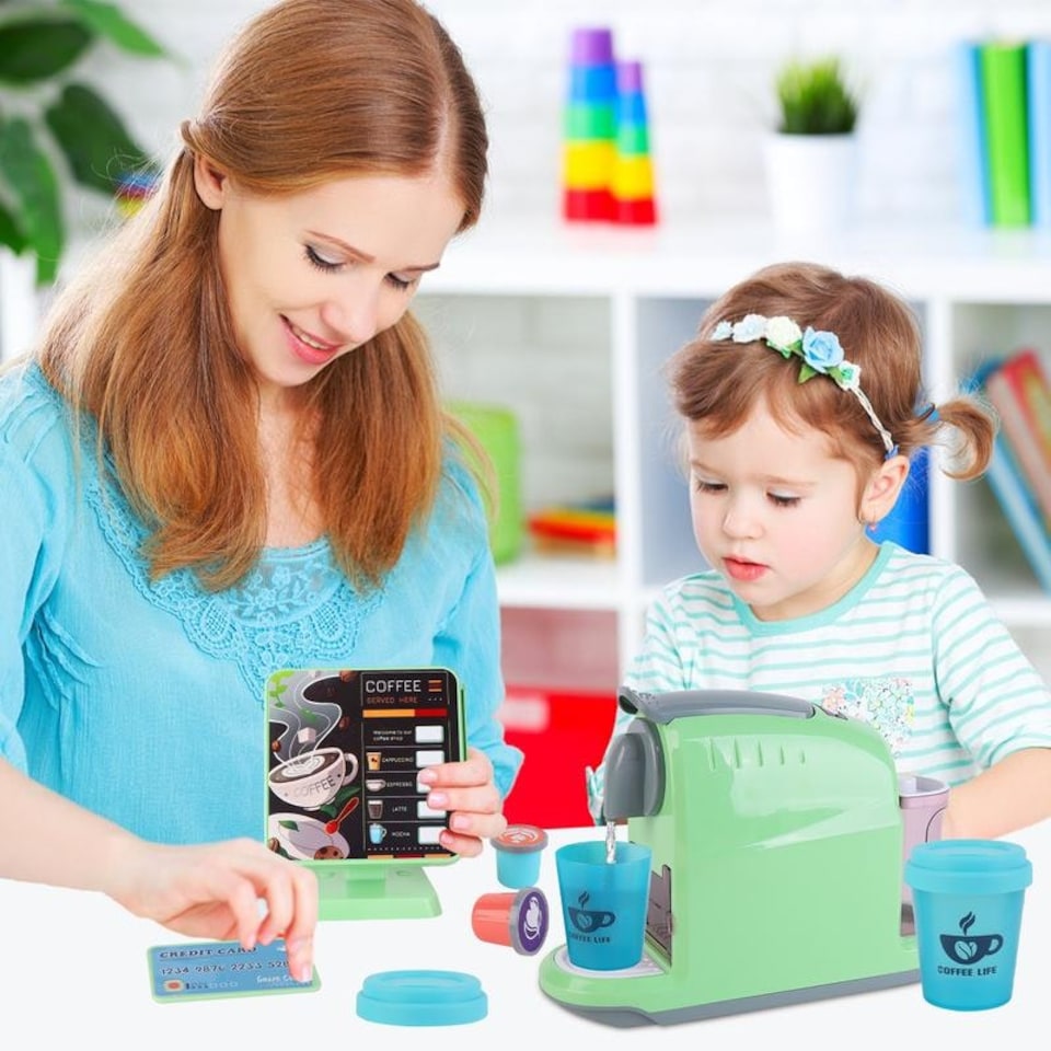 image 1 of Coffee Shop Set with Coffee Maker Toy
