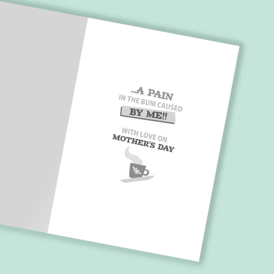 image 1 of The Pains Of Being A Mum - Funny Mother's Day Card
