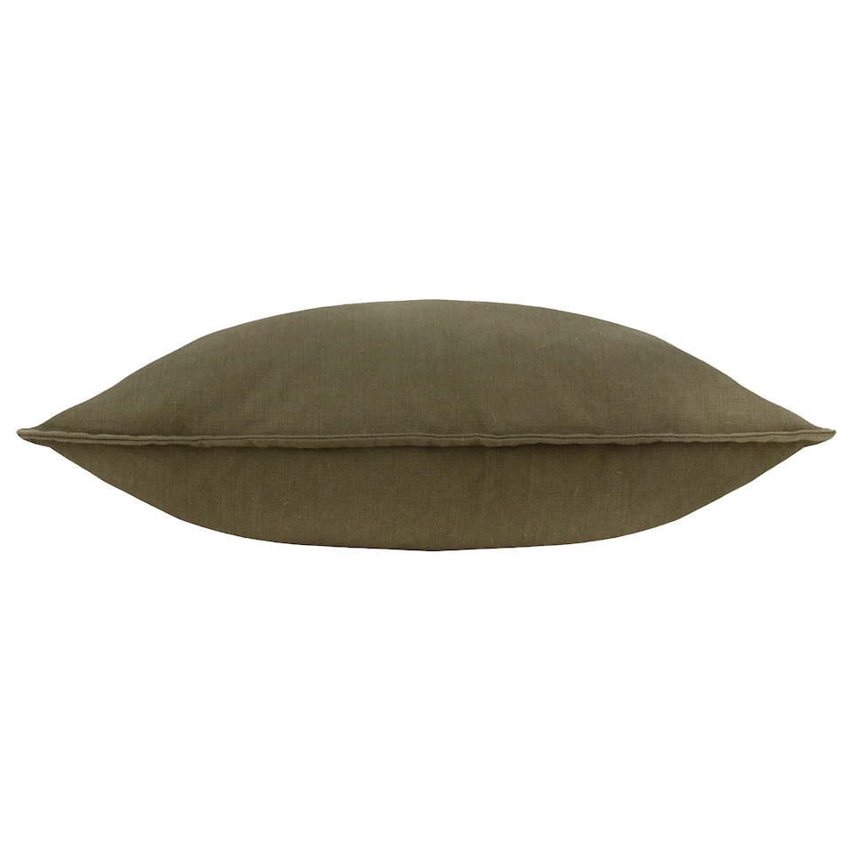 image 1 of Yard Slub Cotton Cushion | Green | Lichen