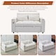 image 4 of FENCHILIN 2 Seater Pull Out Sofa Bed Loveseat Recliner with Hidden Table, Cup Holders, USB & Type-C Beige