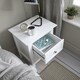 image 4 of Karlstad Bedside Table with 2 Drawers | White