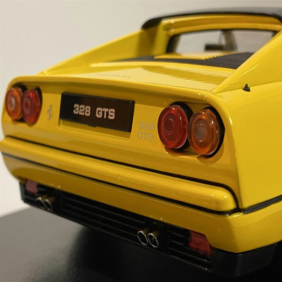 image 1 of 1985 Ferrari 328 GTS Yellow 1:18 Scale KK Scale 180552