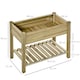 image 5 of Outsunny Raised Garden Bed with Legs and Storage Shelf Elevated Wood