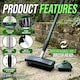 image 4 of Weed Remover Tool Wire Brush Scraper Set with Metal Broom & Weed Removal Head