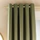 image 3 of OHS Essentials Eyelet Blackout Thermal Curtain Pair - 66x54 inch | Green | Olive