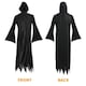image 3 of Screaming Ghost Face Killer Costume with Knife Black | L
