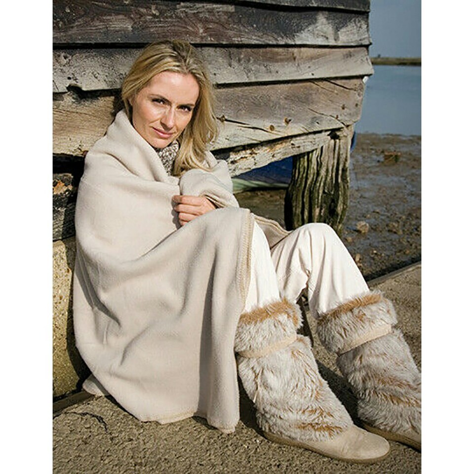image 1 of Result Plain Warm Outdoor Fleece Blanket (330gsm) - Natural - One Size