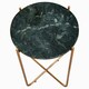 image 4 of Interiors by Premier Marble Top Green Side Table, Open Design Frame Bedside Table, Round End Table for Living Room, Lounge Green