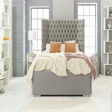 Philly Plush Single Bed Frame - Grey