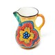 image 1 of Verano Spanish Ceramics Classic Spanish Large Jug - 2L Red/Yellow Flower