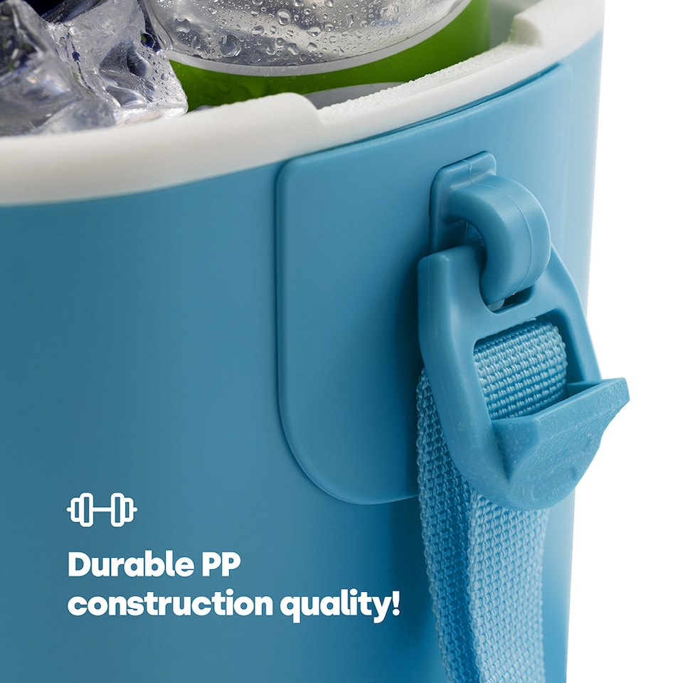 image 1 of LIVIVO Cool Box 5L Lightweight Portable Foam Insulation Carrying Strap - Blue