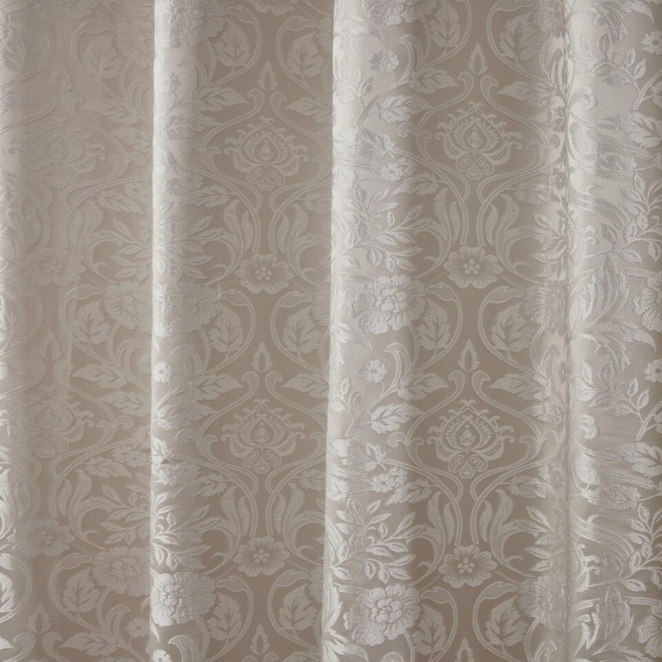 image 1 of Harrow Lined Eyelet Jacquard Curtains 116cm x 137cm Cream | Cream | Cream