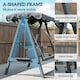 image 4 of Outsunny 2 Seater Garden Swing Seat with Canopy, Grey