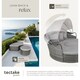 image 4 of Sun Lounger Santorini - modular garden furniture set with shade canopy | Grey | grey | 175 x 171 x 136 cm | 1