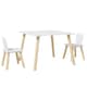 image 1 of AIYAPLAY 3 Pieces Toddler Table and Chair Set for Nursery, Playroom, Classroom | White