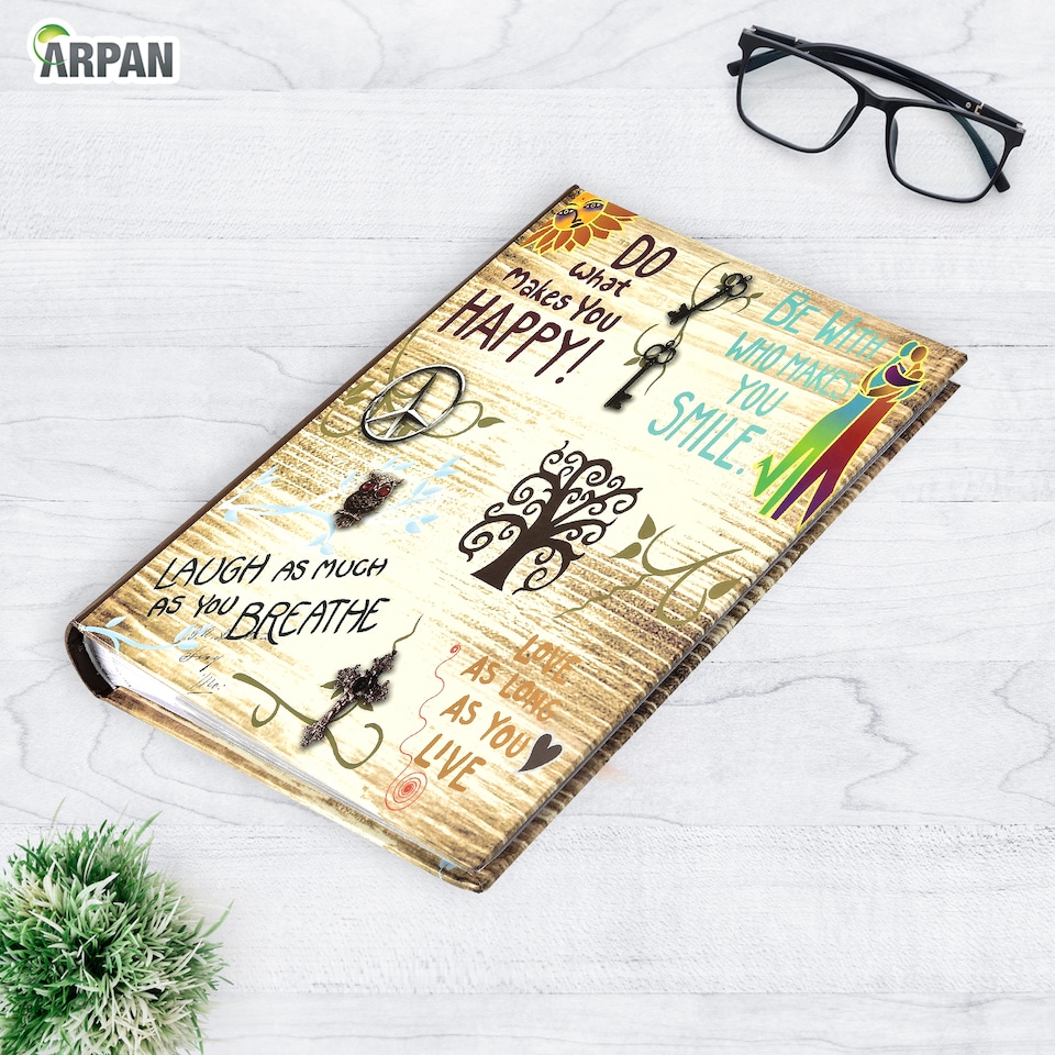 image 1 of ARPAN Slip In Case Memo Photo Album for 300 Photos 4x6" (10x15cm) – Hardcover Picture Album with Memo Writing Space for Family, Wedding & Travel Memories