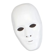 Bristol Novelty Robot Male Face Mask - White - One Size One Size